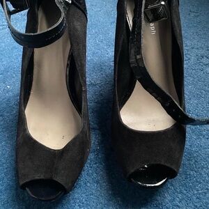 Marks & Spencer Black Peep-Toe Heels